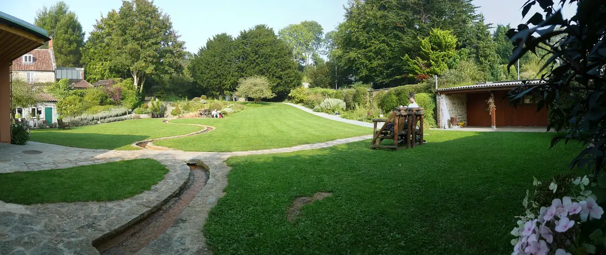 The lawn in the Chalice Well garden
