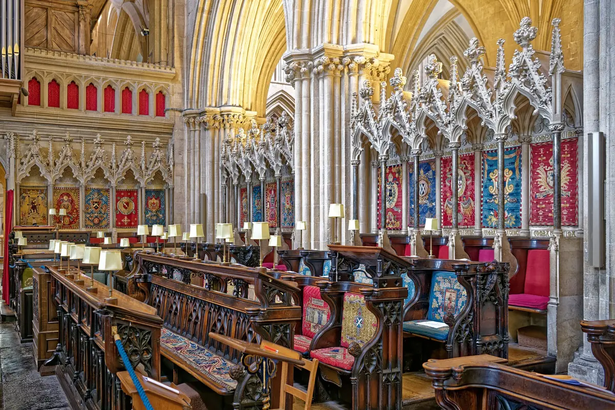 The choir of Wells Cathedral